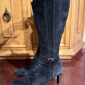 Leather suede knee high boots - 9